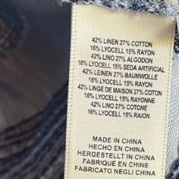 CLOTH & STONE by Anthropologie - Linen Bella Dahl 3/4 sleeve Frayed Hem Top - Picture 12 of 12